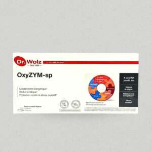 OxyZYM-sp Dr. Wolz face avant de la boîte de complément alimentaire à base de levures enzymatiques, vitamines et minéraux
